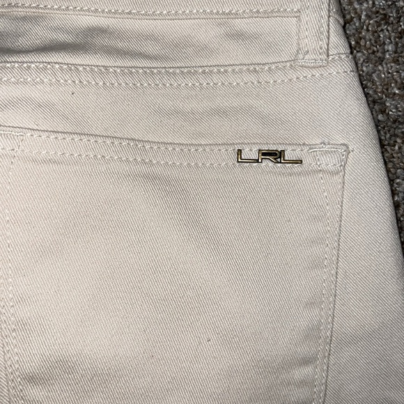 LRL Lauren Ralph Lauren Modern Straight Ankle Beige ivory jeans size 4 - Picture 7 of 7